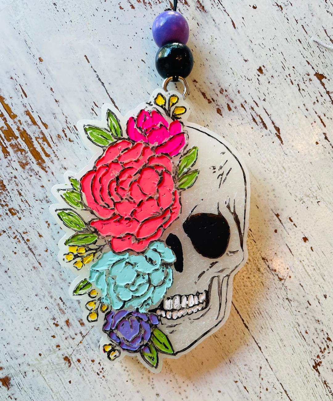 Skull with Flowers
